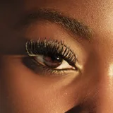Classic eyelash extensions close up