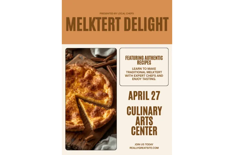 Traditional South African Melktert (Milk Tart)